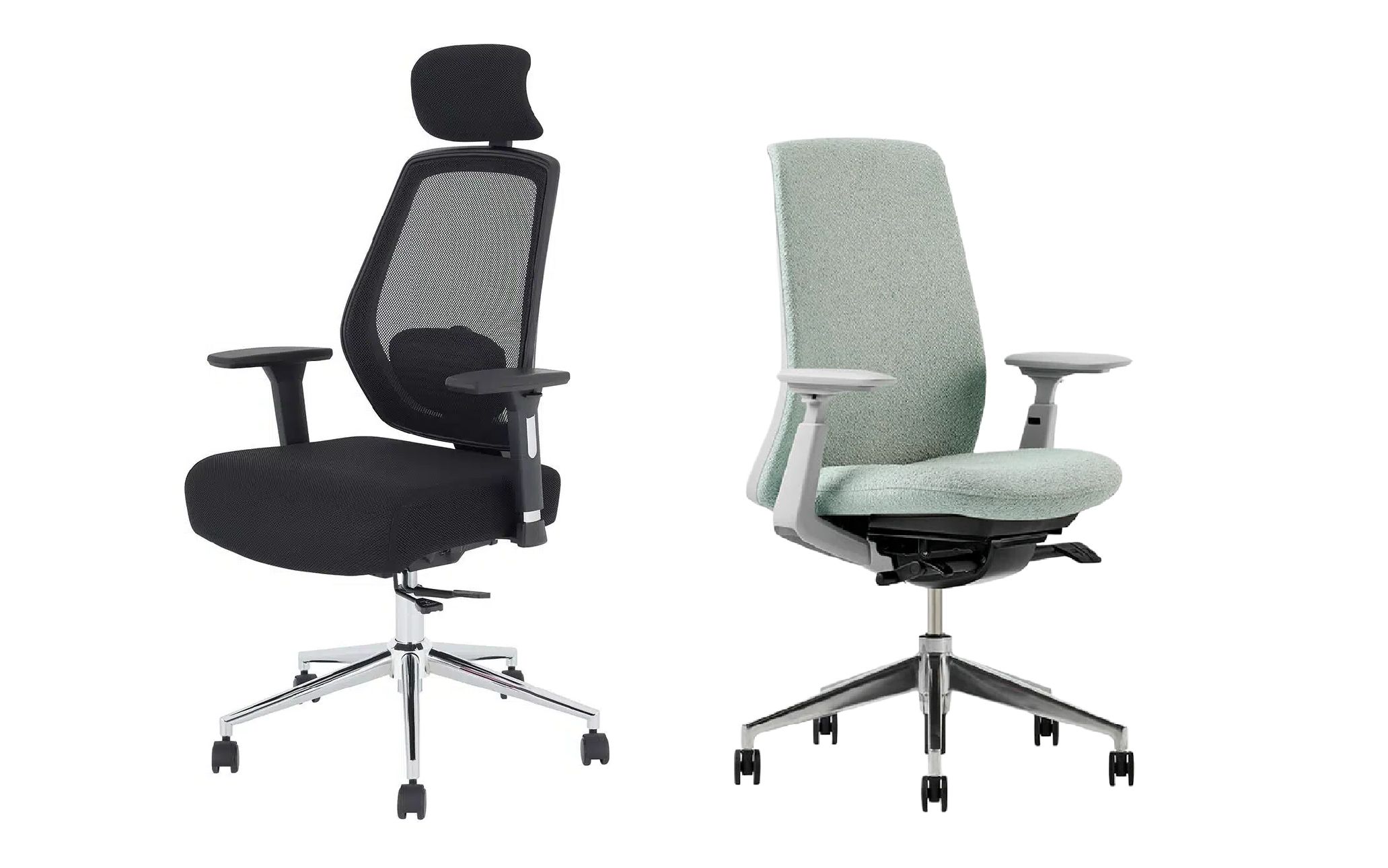 Breathable work chair upholstery close-up