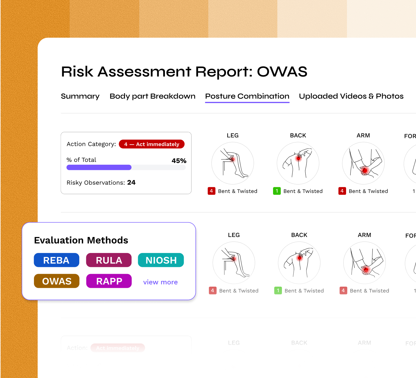 BalanceFlo assessment frameworks screen showing validated industrial methods.